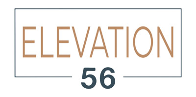 A graphic with the word Elevation and the number 56.